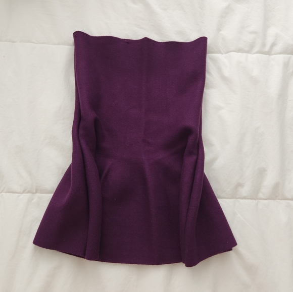 Zara Peplum Knit Top Size S - Picture 3 of 13